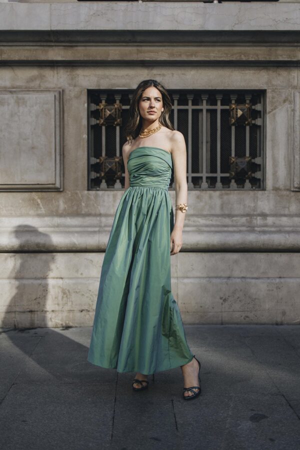Penelope Escote En V Gasa Corto Vestido De Dama De Honor Limón