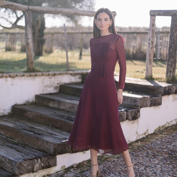 Vestido Amaia Burdeos
