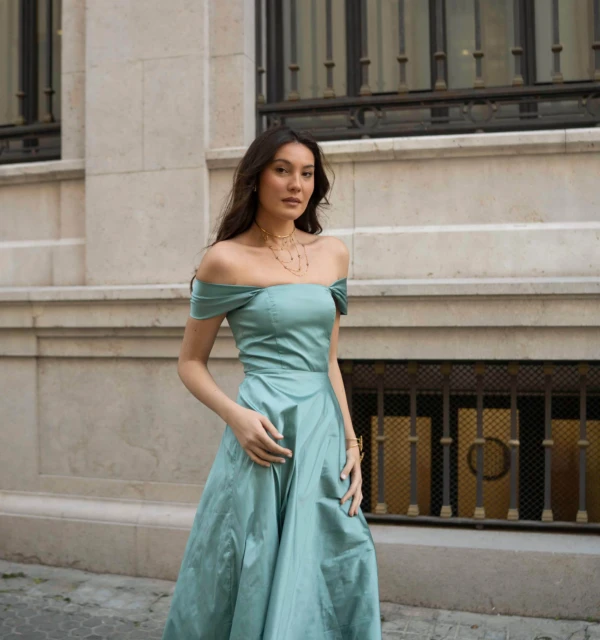 Vestido Silvana Tafétan