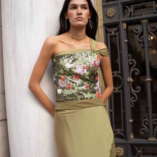 Top Arlet Falda Oliva