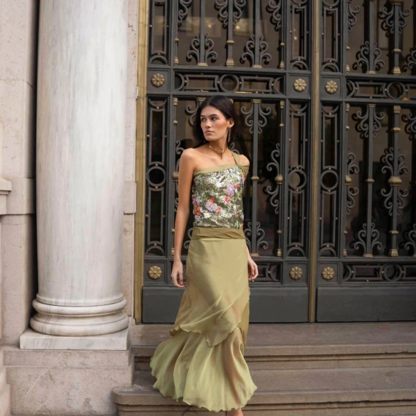 Top Arlet Falda Oliva
