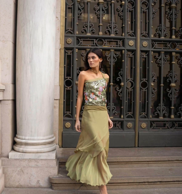 Top Arlet Falda Oliva
