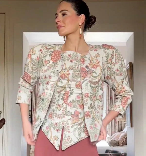 Chaqueta Greta tejido Florencia floral